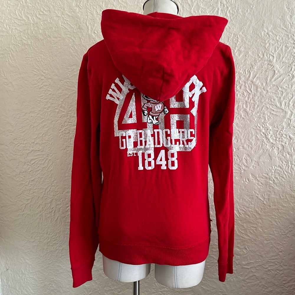 Victoria’s Secret Pink University Madison Wisconsin Red Hoodie Sweatshirt Badger